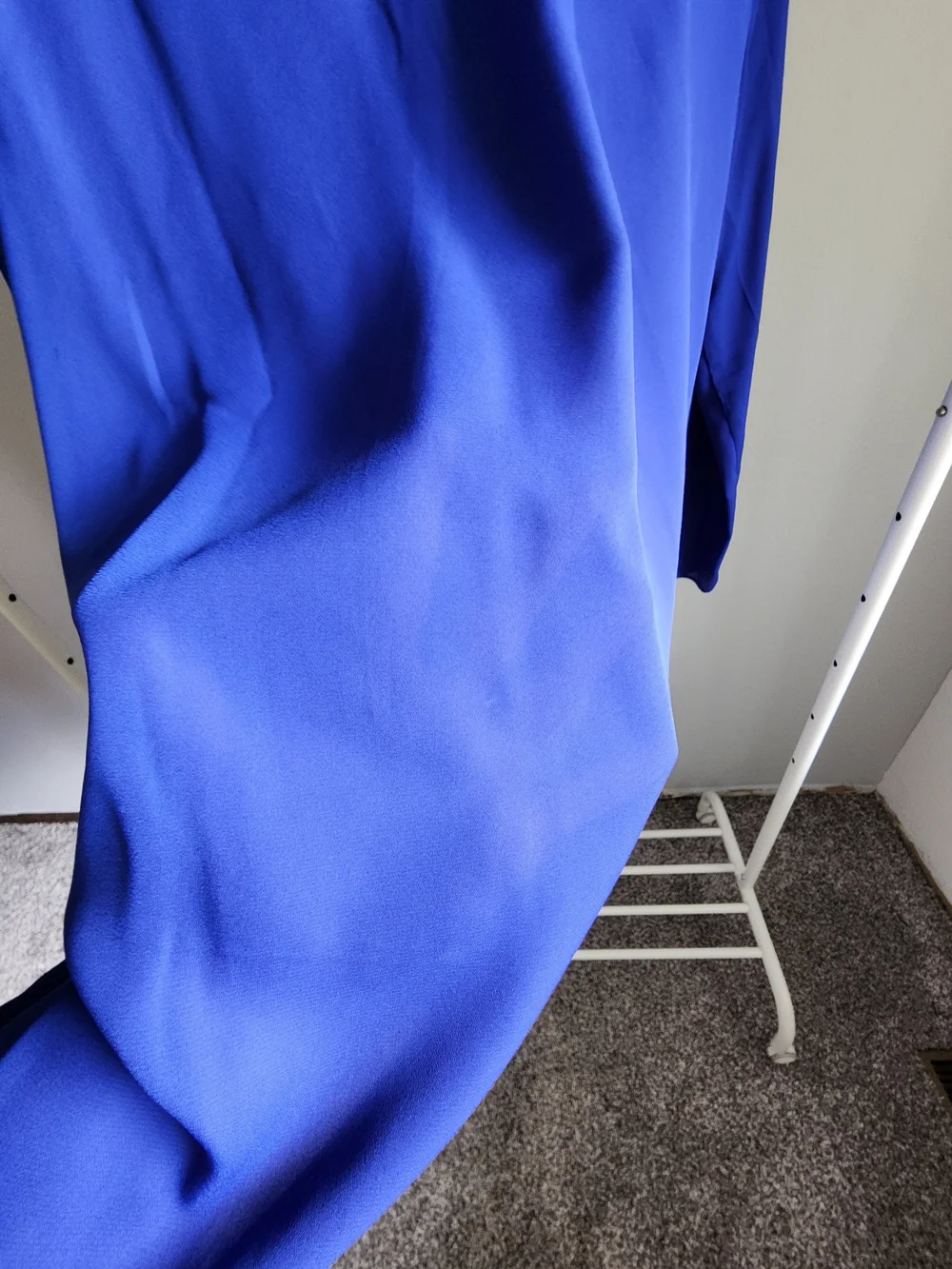 Studio EY Blue Set. Embellished Neck Blouse With Matching Pant.